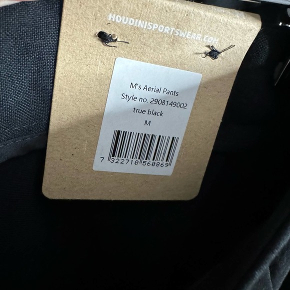 Houdini M's Aerial Chino Pants Regular Tapered Fit Black - Picture 12 of 14